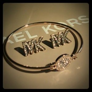 Michael Kors Gold Pave Logo Set